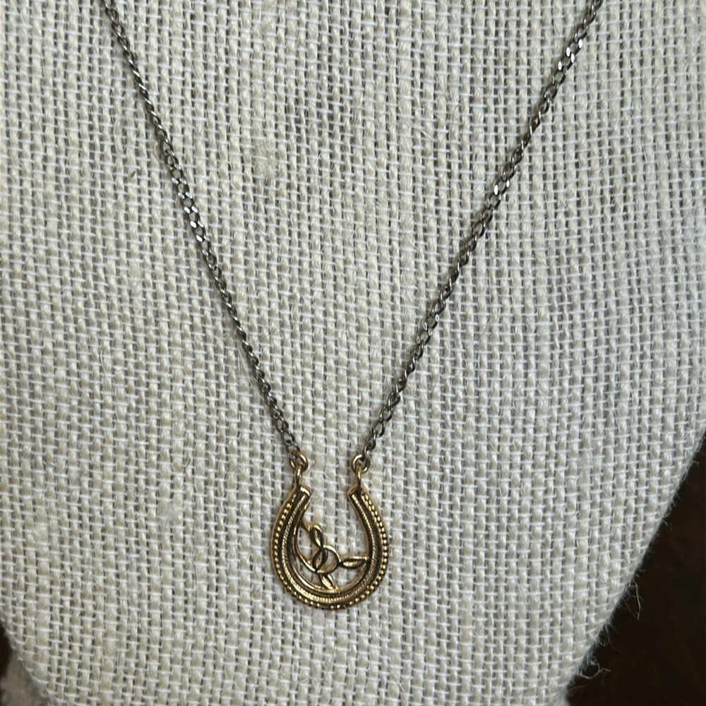 Bing Bang by Anna Sheffield Horseshoe Charm Necklace